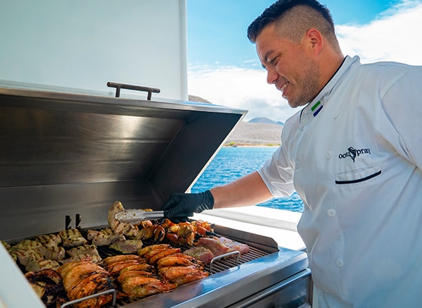 Epicure Cuisine Ocean Spray Food Luxury Cruises Galapagos - Golden Galapagos Cruises