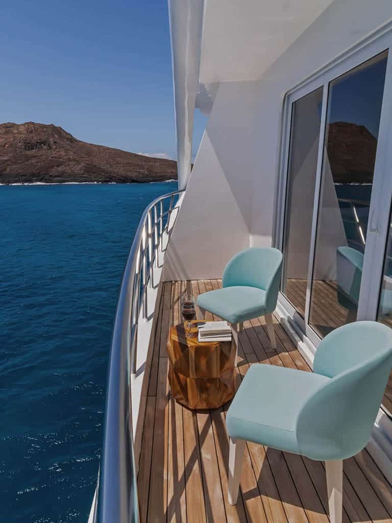 Serene balcony overlooking blue ocean - golden in glimpse endemic private balcony - Galapagos Islands in a Glimpse - Golden Galapagos Cruises