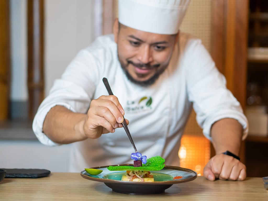 Chef preparing an Epicure dish